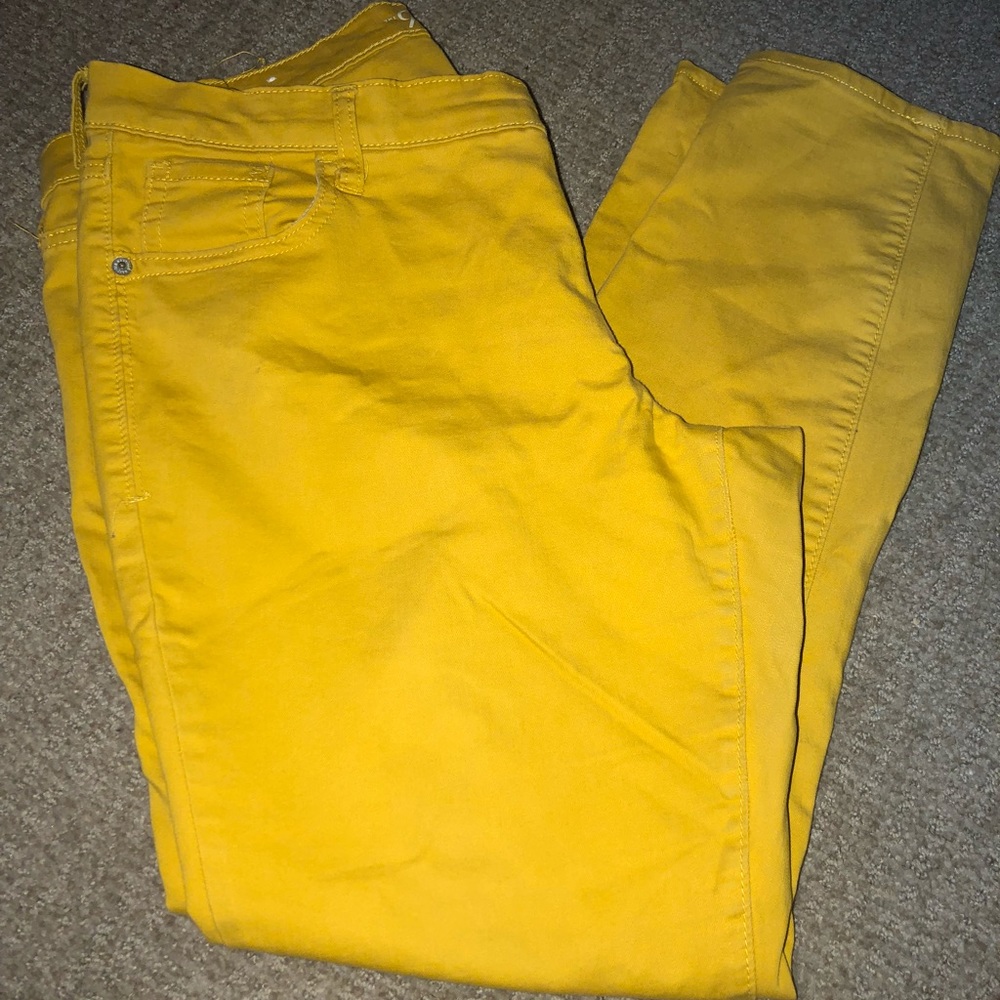 Mustard color jeans